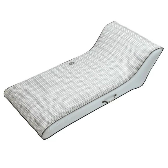 Layered Plaid Inflatable Pool Lounger Green/Blue - Hearth & Hand with Magnolia - Picture 2 of 7